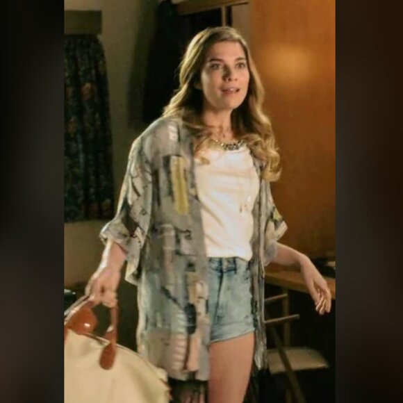ASO Alexis Rose Schitts Creek 3:1 Phillip Lim  Beaded White Tee - Picture 1 of 7